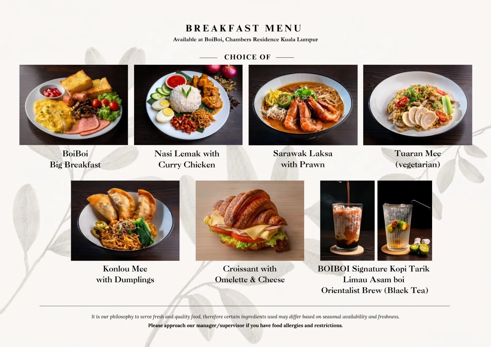 Chambers Kuala Lumpur, Five Senses
