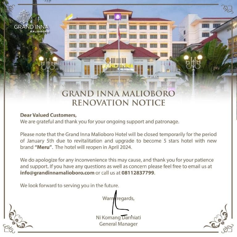 Grand Inna Malioboro Yogyakarta