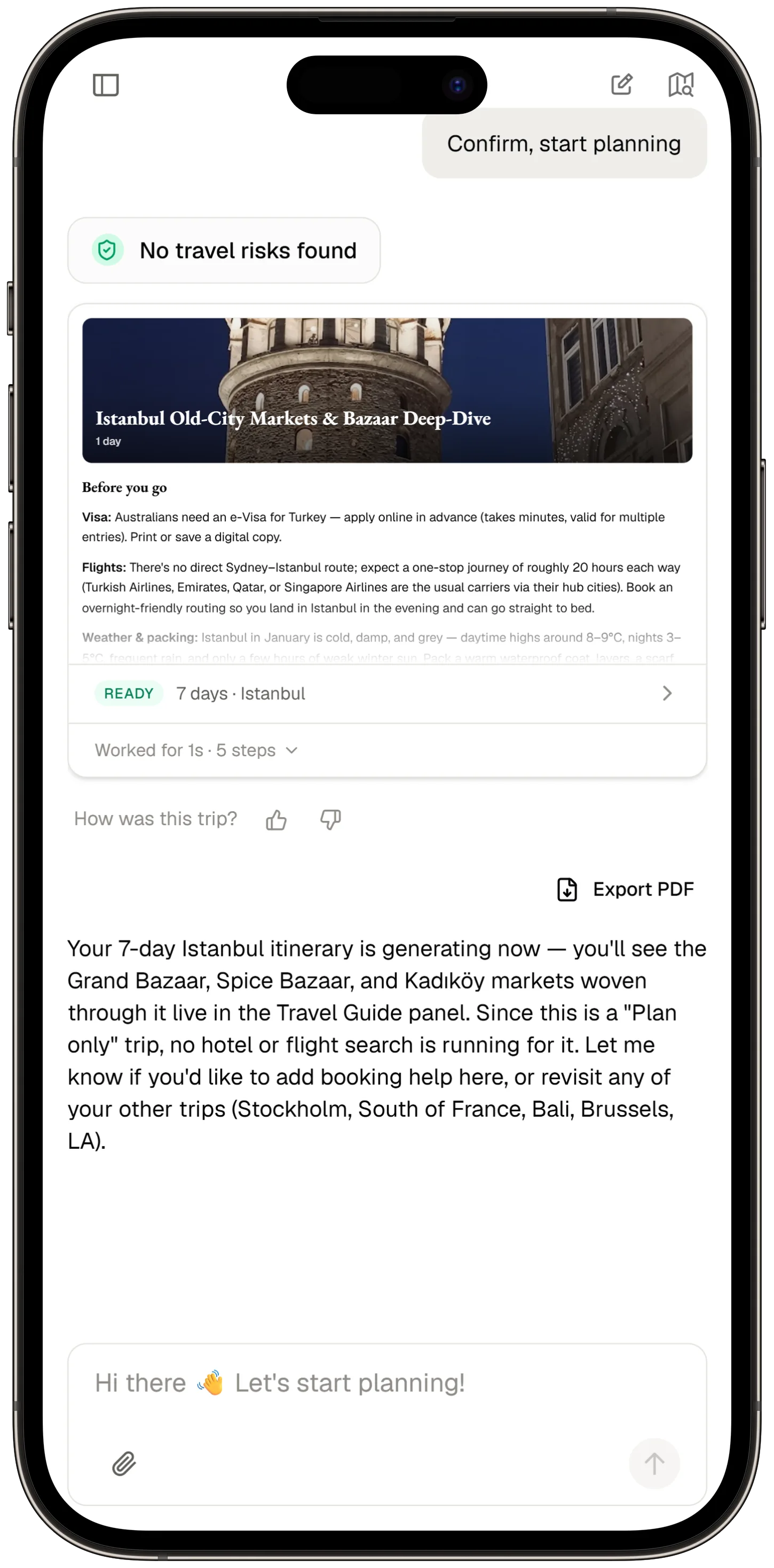 Fortrip on iPhone